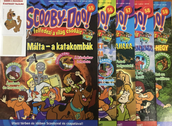 : Scooby-Doo! magazin 55-59. lapszám - 2008 - 5 darab