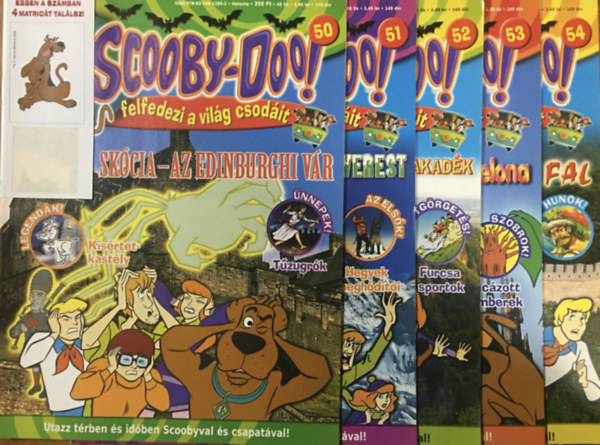 : Scooby-Doo! magazin 50-54. lapszám - 2008 - 5 darab