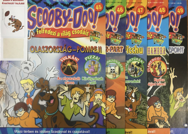 : Scooby-Doo! magazin 45-49. lapszám - 2008 - 5 darab