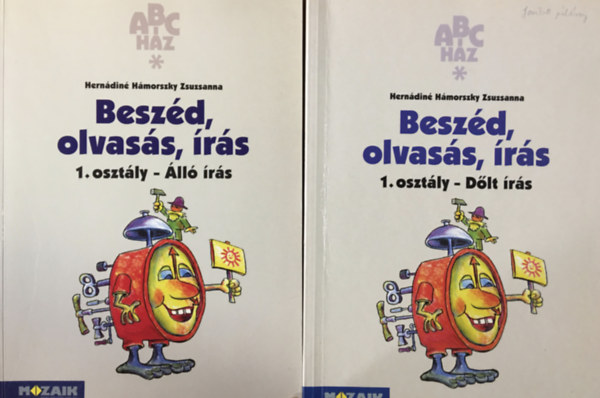 Hernádiné Hámorszky Zsuzsanna: Beszéd, olvasás, írás 1. osztály - munkafüzet - Álló írás + Dőlt írás (2 kötet)