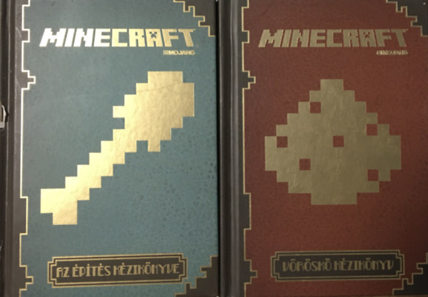 : 2 db Minecraft Mojang: Vöröskő kézikönyv + Az építés kézikönyve
