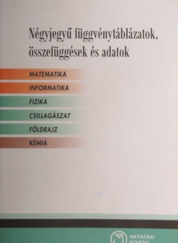 : Négyjegyű függvénytáblázatok, összefüggések és adatok