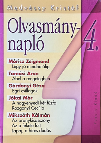 Medvéssy Kristóf: Olvasmánynapló 4.