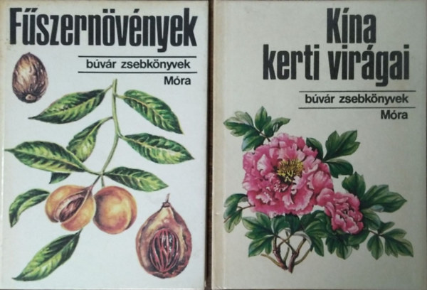 : 2 db Búvár Zsebkönyvek, Kína kerti virágai, Fűszernövények