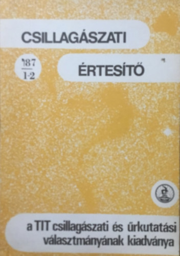 Abonyi-Paál-Tihanyi: Modern kozmológia (Csillagászati értesítő 1987/1-2. szám)