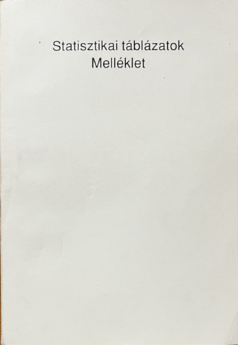: Statisztikai táblázatok - Melléklet