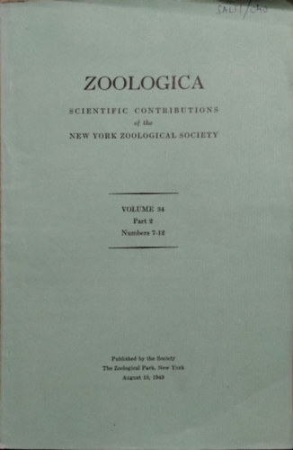 Jocelyn Crane et al.: Zoologica, vol. 34., pt. 2, nos. 7-12