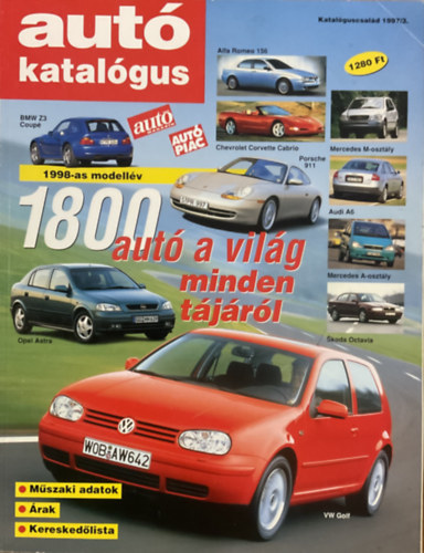 : Autókatalógus (1998-as modellév)