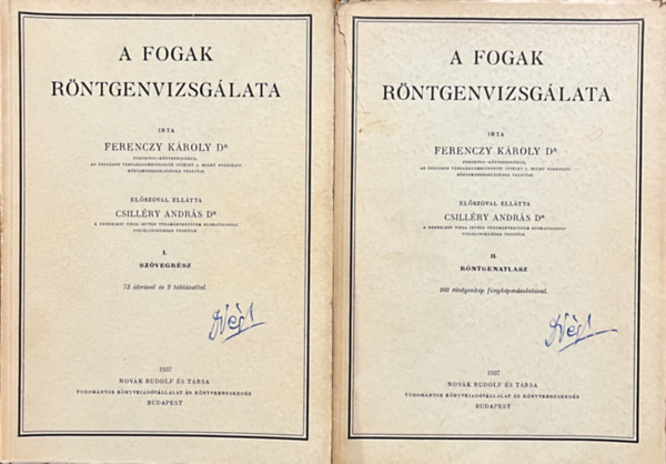 Ferenczy Károly: A fogak röntgenvizsgálata I-II.