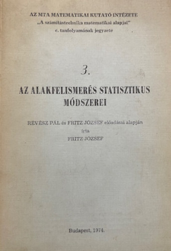 Fritz József: Az alakfelismerés statikus módszerei