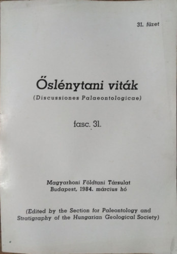 : Őslénytani Viták - 31. füzet