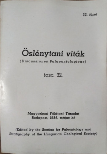 : Őslénytani Viták - 32. füzet