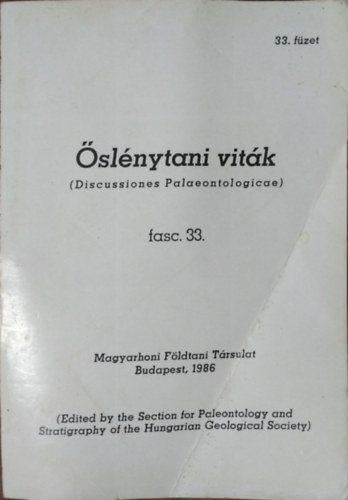 : Őslénytani Viták - 33. füzet