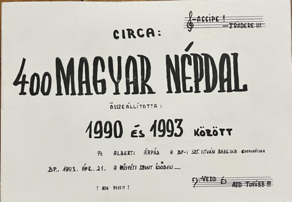 Alberti Árpád: 400 magyar népdal