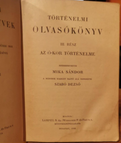 Mika Sándor: Történelmi olvasókönyv III: - az ó-kor történelme