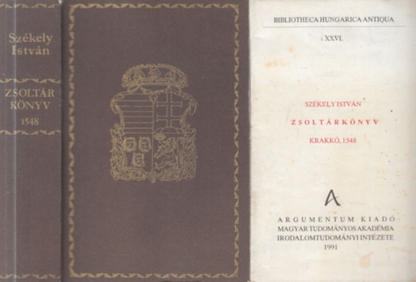 Székely István: Zsoltárkönyv 1548. (Bibliotheca Hungarica Antiqua XXVI.)- kísérőfüzettel