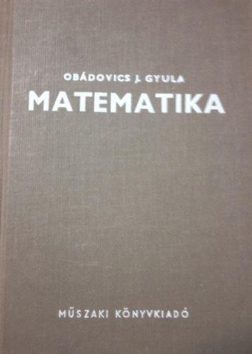 Obadovics József Gyula: Matematika