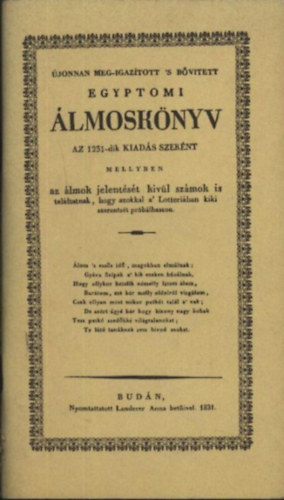 : Egyiptomi álmoskönyv (reprint)