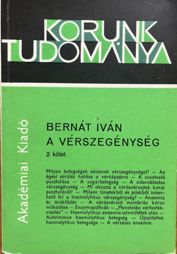 Bernát Iván: A vérszegénység 2. kötet