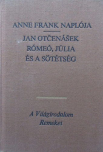 Anne Frank · Jan Otčenášek: Anne Frank naplója - Rómeó, Júlia és a sötétség