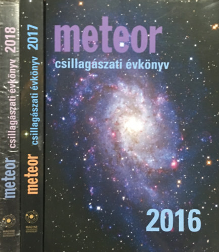 : Meteor Csillagászati évkönyv 2016, 2017, 2018 (3 kötet)