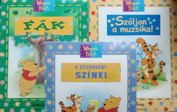 : Fák + A szivárvány színei + Szóljon a muzsika! (3 kötet, Micimackó Könyvklub)