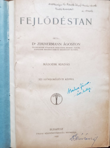 Zimmermann Ágoston dr.: Fejlődéstan