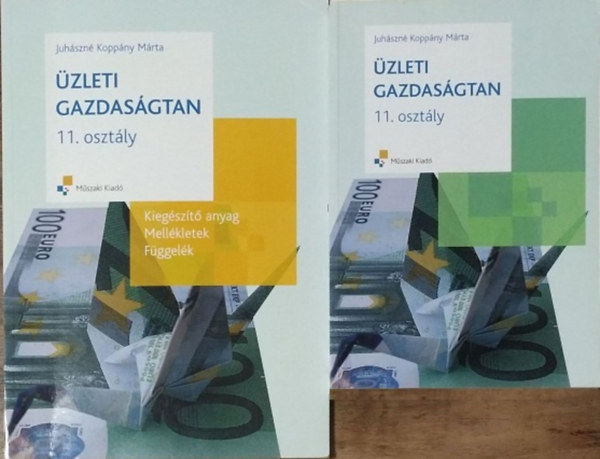 Juhászné Koppány Márta: Üzleti gazdaságtan 11. osztály - Tankönyv + Kiegészítő anyag - Mellékletek - Függelék (2 kötet)