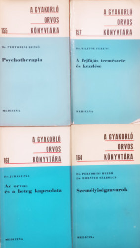 dr. Juhász Pál, Pertorini Dr.-Horváth Dr., Dr. Kajtor Ferenc: A gyakorló orvos könyvtára 155, 157, 161, 164 (4 kötet)