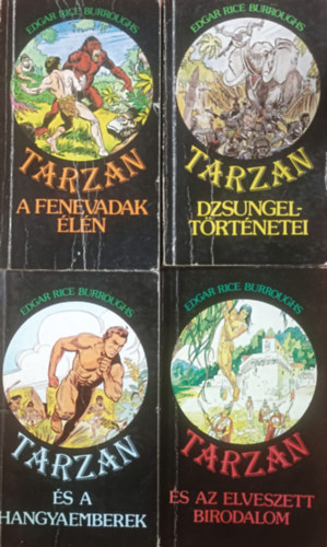 Edgar Rice Burroughs: Tarzan regények 4 kötet (3, 6, 10, 12)