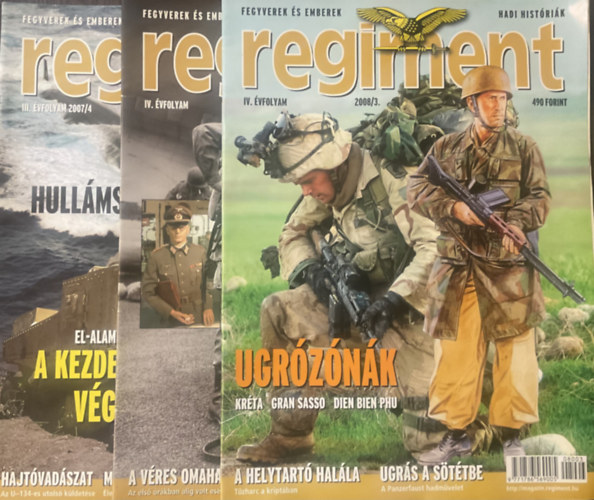 Tőrös  István (Főszerk.): Regiment magazin szórványszámok 2007/4, 2008/2 és 3 (3 szám)