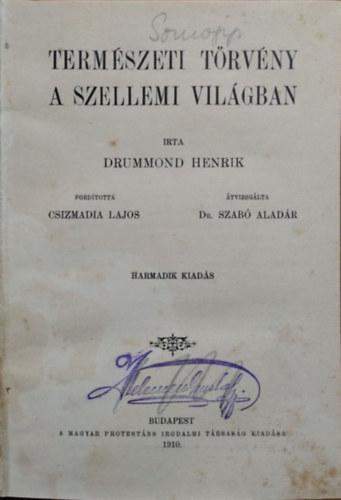 Drummond Henrik: Természeti törvény a szellemi világban