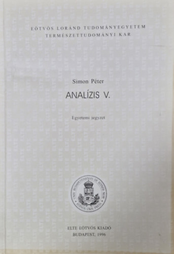 Simon Péter: Analízis V.