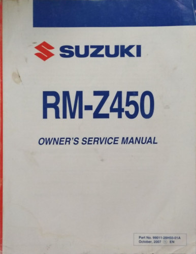 : Suzuki RM-Z450 - Owner's Service Manual