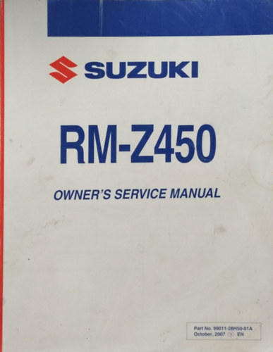 : Suzuki RM-Z450 - Owner's Service Manual