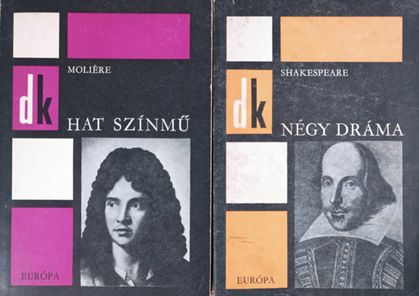 Moliére, Shakespeare: 2 db Diákkönyvtár: Moliére: Hat színmű + Shakespeare: Négy dráma