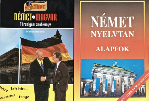 Honty Mária (szerk.), Dr. Tokodiné Ujházi Andrea: Német-Magyar Társalgási zsebkönyv + Német nyelvtan alapfok (2 kötet)