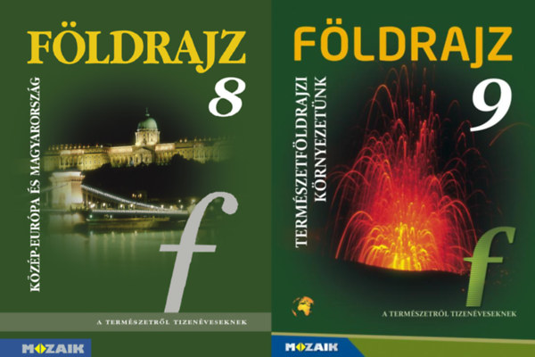 Dr. Kovács Lászlóné - Vízvári Albertné - Jónás Ilona: Földrajz 8. - Közép-Európa és Magyarország + Földrajz 9. - Természetföldrajzi környezetünk (2 kötet)