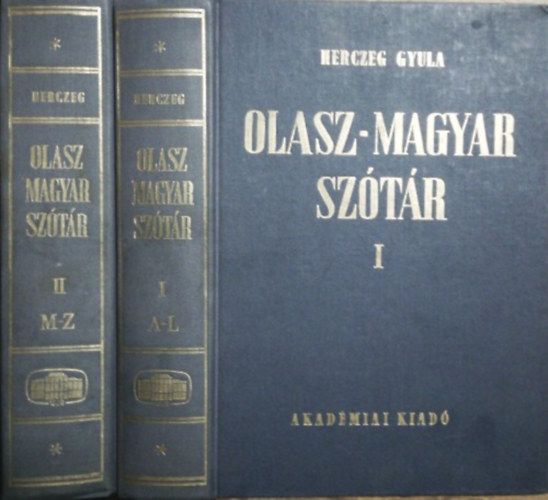 Herczeg Gyula: OLASZ - MAGYAR NAGYSZÓTÁR I-II.