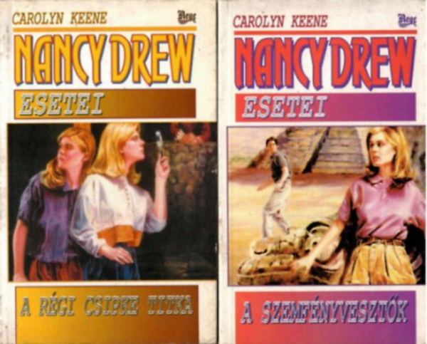 Carolyn Keene: 2 db könyv a "Nancy Drew esetei" sorozatból:A régi csipke titka + A szemfényvesztők