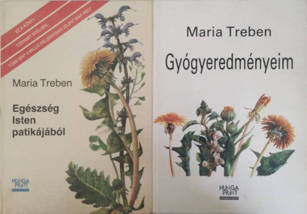 Maria Treben: Egészség Isten patikájából + Gyógyeredményeim (2 db)