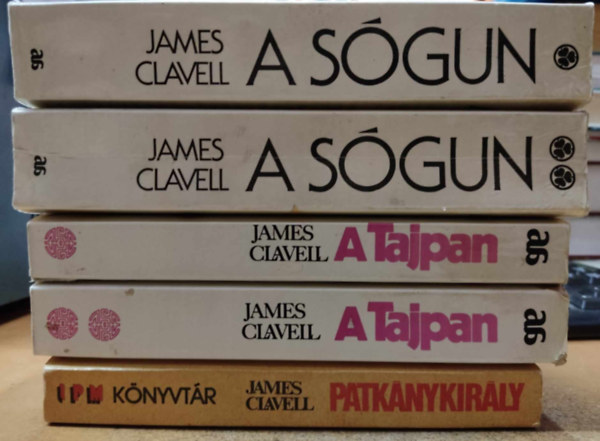 James Clavell: 5 db James Clavell: A Sógun i-II. + A Tajpan I-II. + Patkánykirály