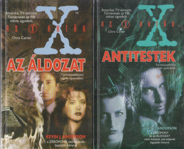 Chris Carter: 2 db X-Akták könyv: Az áldozat + Antitestek