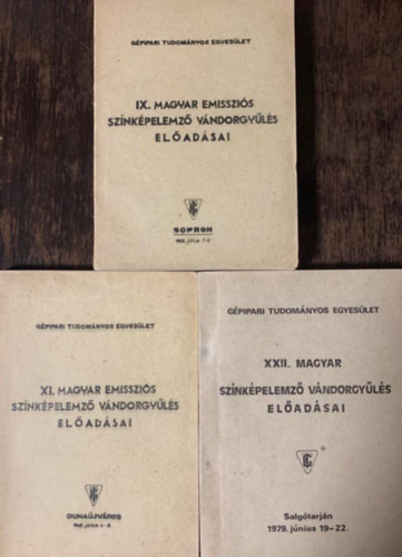 Benkő István: IX., XI. és XXII. Magyar emissziós színképelemző vándorgyűlés előadásai (3 kötet)