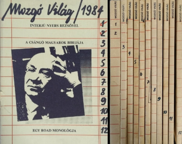 P.Szűcs Julianna főszerkesztő: Mozgó Világ 1984, 1-12 teljes évfolyam, lapszámonként