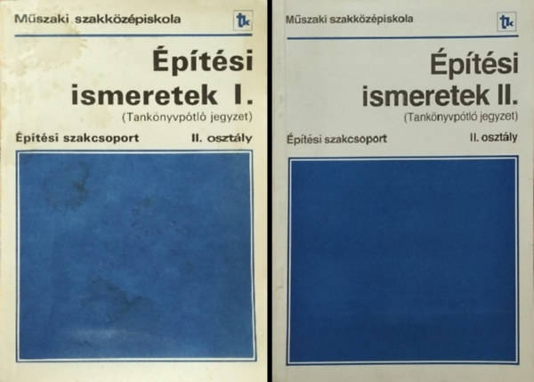 Seffer József: Építési ismeretek I-II - Építési szakcsoport (tankönyvpotló jegyzet)