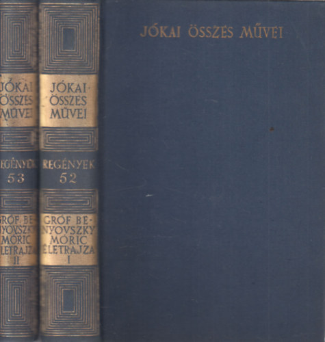 Jókai Mór: Gróf Benyovszky Móric életrajza, saját emlékiratai és útleírásai I-II. (Jókai összes művei- Regények 52-53.)- Kritikai kiadás