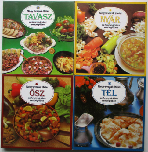 Liscsinszky Béla: Négy évszak ételei az Aranysárkány vendéglőben: Tavasz + Nyár + Ősz + Tél (4 db könyv)