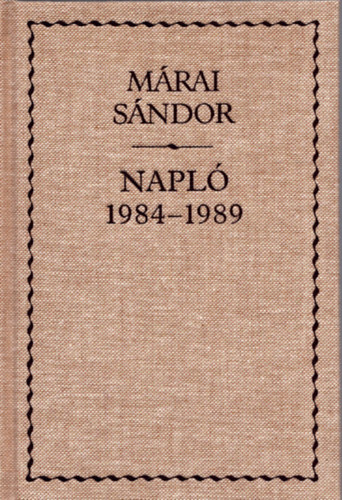 Márai Sándor: Napló (1984-1989)