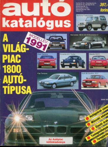 : Autókatalógus (1991-as modellév)